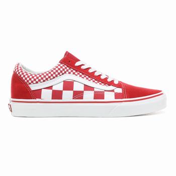 Damske Tenisky Vans Mix Checker Old Skool Červené/Biele VA85WNBPI